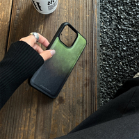 Casing Ponsel untuk IPhone18 Pro Max 17 Kulit Warna Caramel Matcha Green 16 15 14 13 12 Pelindung