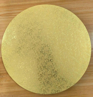 Plateaux ronds pour gâteaux en or de 1/2 pouce, plateaux à gâteaux robustes, diamètre 10 pouces