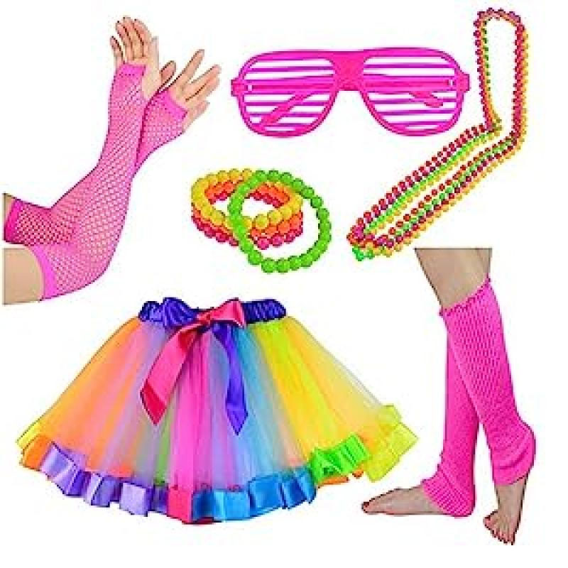 Deguisement Annee 80 Homme Déguisement Années 80/90 - Survêtement Rétro Complet - Taille S à XXL - Accessoires Inclus Annee 80 Femme