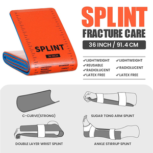 Medische EHBO Nood Flexibele Schuim Oprolbare Gewatteerde Aluminium Spalk Voor Lichaam - Product Image 2