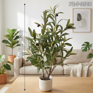 Plante décorative <span class=keywords><strong>en</strong></span> <span class=keywords><strong>pot</strong></span> de bonsaï de 1.3m, Olive artificiel vert PE, vente <span class=keywords><strong>en</strong></span> gros - Product Image 6