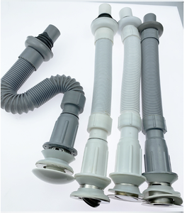 Tubo de desagüe flexible integrado para lavabo, manguera de drenaje para instalación de lavabo de baño - Product Image 2
