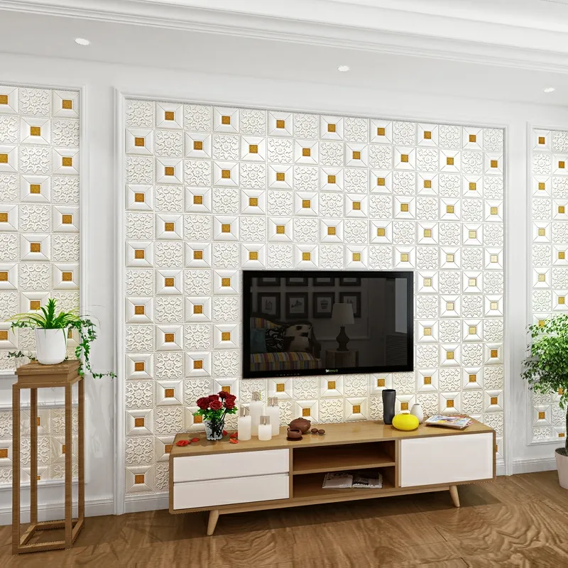 Self adhesive Wallpaper Peel and Stick 3D Wall Panel Living Room Brick Stickers Bedroom Kids Room Brick Papers Home Decor