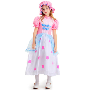 <span class=keywords><strong>Disfraz</strong></span> de <span class=keywords><strong>Pastora</strong></span> Rosa con Puntos para Halloween, <span class=keywords><strong>Disfraz</strong></span> de Princesa para Cosplay - Product Image 1