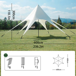 Luxe Waterdichte Enkele Torenspits Luifel Eenvoudig In Te Stellen Moderne Stijl Stervormige Zonwerende <span class=keywords><strong>Tent</strong></span> Voor Strandfeest Of Kamperen - Product Image 5