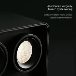 Plafonnier LED COB anti-éblouissement Aisilan Home Project Fashion, montage en surface, 28 W, carré, 4 têtes, <span class=keywords><strong>GU10</strong></span> - Product Image 3