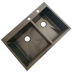 Wastafel Dapur Stainless Steel <span class=keywords><strong>1.5</strong></span> Bowl Tahan Lama, Finishing Brushed Anti Sidik Jari, Profesional, Stainless Steel 304 - Product Image 3