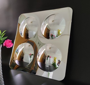 Panneau de <span class=keywords><strong>miroir</strong></span> à bulles sensorielles décoratif en plastique incassable, sans cadre, léger, taille 50x50cm, 1/4/6/8/9/16 bulles - Product Image 3