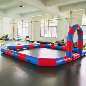 Pista de carreras de Go Karts inflable al aire libre para niños y arena de parachoques de coche para diversión de carreras de coches de choque - Product Image 4