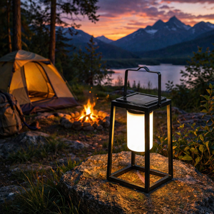Lanterne solaire d'extérieur portable, LED ultra-lumineuse, lampe de chevet, étanche IP44, idéale pour patio, cheminée et jardin - Product Image 2
