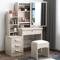 Coiffeuse Miroir la Plus Populaire Prix Usine avec 6 Tiroirs Bureau de Maquillage pour Chambre de Fille