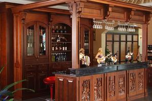 وحدة تخزين نبيذ من الخشب الصلب بتصميم عصري مخصص للمنزل ، أثاث بار في غرفة المعيشة ، فيلا ، شقة فندقية - Product Image 5