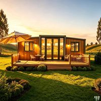 Conteneur pliant à double aile de haute qualité 40FT 20FT Villa moderne préfabriquée mobile Salle à manger Installation rapide