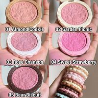 Flower Knows the Sweetie Bear Blusher, Polvo Mate con Relieve de Seda, Iluminador Natural, Fácil de Aplicar, 5g, Nuevos Tonos