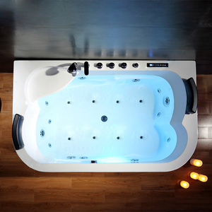 Baignoires Jacuzzi pour 2 Personnes FACING-TO-FACING, Hydromassage Intégré de Haute Qualité, Baignoires à Bulles pour Couples, Baignoires de Trempage WASOM - Product Image 2