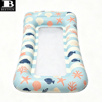 Chaise longue flottante de luxe en maille imprimée thème Océan, durable, gonflable, pour piscine, idéale pour les fêtes estivales