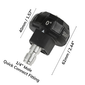 Buse de nettoyeur haute pression Stim 6 en 1, pulvérisation réglable en forme de ventilateur, connexion rapide pour le nettoyage et le dégraissage des voitures - Product Image 5
