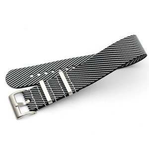 Bracelets de montre en nylon sergé respirant réglables avec boucle en acier inoxydable 20mm 22mm - Product Image 3