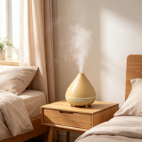 Diffuseur d'arômes électrique pour la maison, humidificateur d'air ultrasonique, lampe de nuit LED 7 couleurs, atomisation automatique en cycle, diffuseur d'arômes