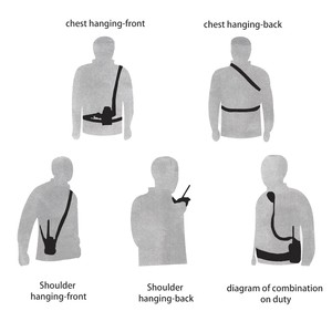 Étui en nylon MSC-20 A/B/C/D pour radio Baofeng Motorola, sacoche pour talkie-walkie avec cordon, vente en gros mixte - Product Image 4
