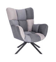 Fauteuil pivotant surdimensionné de luxe moderne en tissu pour salon, fauteuil de détente