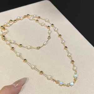 שרשרת הסוודר שמיים כוכבים 5-6 מ "מ אור מים מתוקים שרשרת פנינים באורך 80 ס" מ - Product Image 3