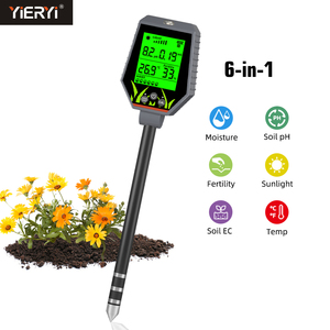 YIERYI YY-1088 Rilevatore di umidità del terreno multifunzione 6-in-1 ~ Analizzatore di pH~Umidità~Luce solare~Temperatura 0.1 - Product Image 2