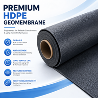 Géomembrane texturée en PEHD pour étanchéité de tunnels et métros, barrière anti-infiltration, résistante aux UV pour piscines, garantie 5 ans GBW