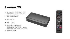 12.0 Android Quad Core <span class=keywords><strong>DDR3</strong></span> 2GB EMMC 16GB Quad Core TV Box 4K HD <span class=keywords><strong>Video</strong></span> Player voce Remote Lemon TV Set-top Box Allwinner H313 - Product Image 6