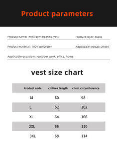 Nouveau gilet chauffant électrique pour homme, fonctionnel, USB 5V, rechargeable, à piles, pas cher, pour le ski d'hiver - Product Image 4