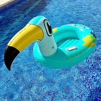 Jouets gonflables pour enfants en forme de toucan, bateau en plastique gonflable pour l'eau