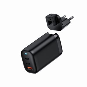 Hot bán pd65w 3-Port gan sạc nhanh tường sạc 2c1a thông minh sạc điện cho điện thoại di động máy tính bảng máy tính xách tay máy tính - Product Image 1