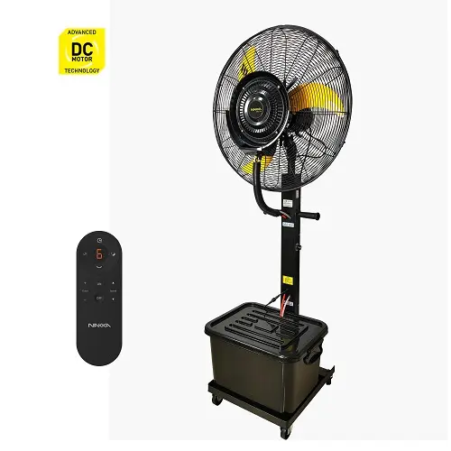 summer cooling strong centrifugal big mist fan portable fan mist system with mist