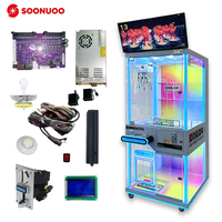 SOONUOO Distributeur de poupées personnalisable en acrylique, à monnayeur, avec éclairage LED et système sonore, prise EU/US/UK/AU