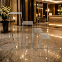 Soporte de Flores Acrílico Moderno Transparente para Centros de Mesa de Boda, Suministros para Organizadores de Eventos, Hoteles, Conferencias, Venta al Por Mayor OEM