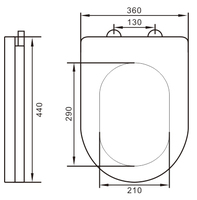 Nouvelle arrivée Design mince siège de toilette européen moderne en forme de U urée