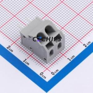 254-452 Spring Terminal Block Through hole Component (THT),P=5.08mm Connector 5.08mm Gray 2P 2 - Product Image 1