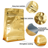 Sacs à café personnalisés imprimés 250g 12 Oz 500g 1kg avec valve et fermeture éclair, en aluminium, anti-humidité, réutilisables, à fond plat