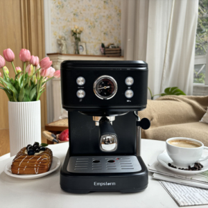 US Stock <span class=keywords><strong>Barista</strong></span> 20bar Family Cafe Espresso Machine 3 1 Función Cápsulas <span class=keywords><strong>Cafetera</strong></span> Máquina de plástico negro para uso doméstico - Product Image 1