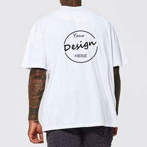 T-shirts à manches courtes pour hommes 100% coton OEM personnalisé vente en gros épaule lourde surdimensionnée écran 250gsm impression DTG - Product Image 6