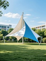 PVDF PTFE pour auvent triangulaire résistant aux UV, auvent pour jardins extérieurs et autres lieux d'activités