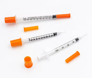 Jeringas de <span class=keywords><strong>Insulina</strong></span> de Plástico Estériles de 1 ml y 0.5 ml, <span class=keywords><strong>Agujas</strong></span> de Seguridad, Desechables, <span class=keywords><strong>para</strong></span> Pacientes Diabéticos, Tipo Desinfectante EOS, Clase II - Product Image 1