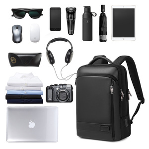 Sac à dos professionnel pour ordinateur portable avec logo personnalisé, faible MOQ, antivol, chargement USB, étanche, pour hommes, idéal pour les voyages d'affaires et l'école - Product Image 2
