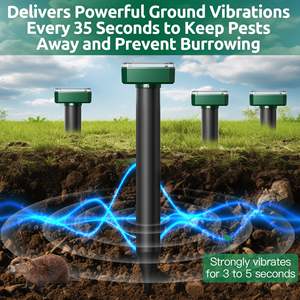 Ahuyentador Solar Ultrasónico de Topos, Ahuyentador de Roedores y <span class=keywords><strong>Serpientes</strong></span> para Exteriores, Resistente al Agua, Dispositivo Disuasorio para Gophers, Ratas y Otros Animales - Product Image 3