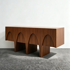 Mobiletto portaoggetti ad arco in legno massello personalizzato, all'ingrosso dalla fabbrica, credenza <span class=keywords><strong>vintage</strong></span> per soggiorno di villa e progetti alberghieri - Product Image 3