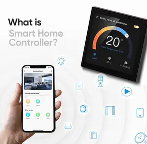 M.DAY panel smart scene wall switch EU wifi smart thermostat display switch Switch all in one control for Alexa Google Home