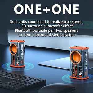 Haut-parleur Bluetooth transparent K07 Mecha avec microphone <span class=keywords><strong>pour</strong></span> appels mains libres, lumière RGB, basses puissantes, mini haut-parleur sans fil <span class=keywords><strong>pour</strong></span> la maison - Product Image 3