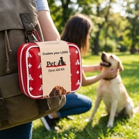 Trousse de premiers soins pour animaux de compagnie imperméable pour les voyages, fournitures médicales d'urgence et formation pour chiens et chats, pour les urgences des chats et des chiens