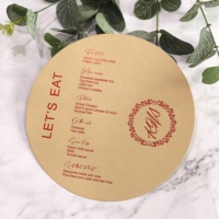 Tarjetas de menú de cena de Evento de boda personalizadas al por mayor menú de papel de restaurante de texto estampado en caliente con estilos de hadas de ángel de Música