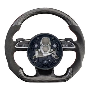 Volant de course en cuir perforé en fibre de carbone pour Audi RS S3 S4 S5 2012-2016 A3 A4 A5 RS4 RS5 - Product Image 4